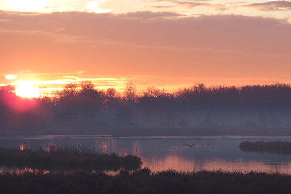 Lever de soleil sur l'étang Praillebard